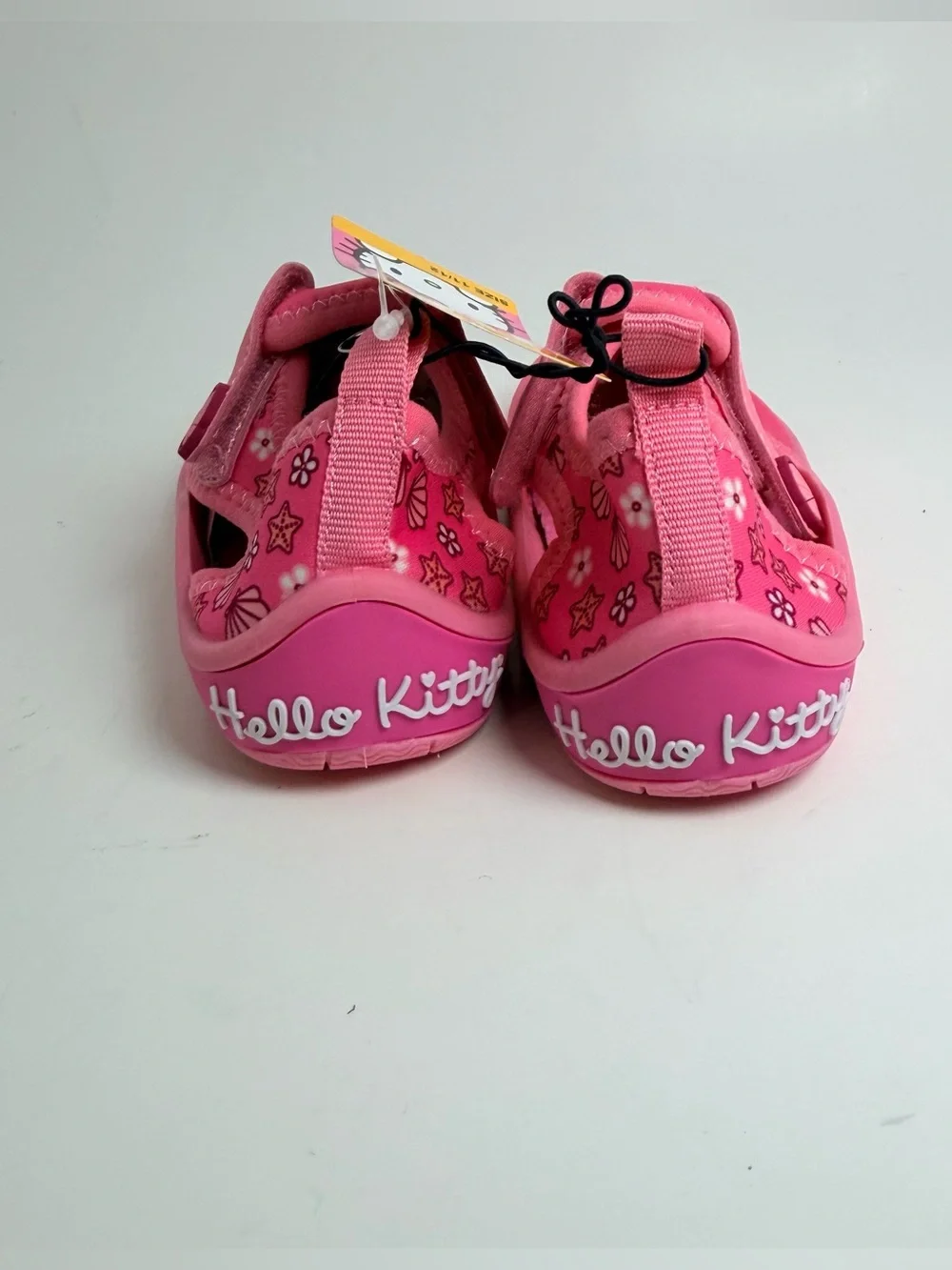 Hello Kitty Girls Pink Neoprene Hook-and-Loop Water Shoes